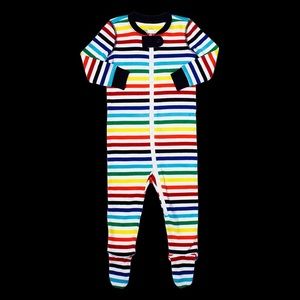 Primary the rainbow 🌈 stripe footie - new in bag